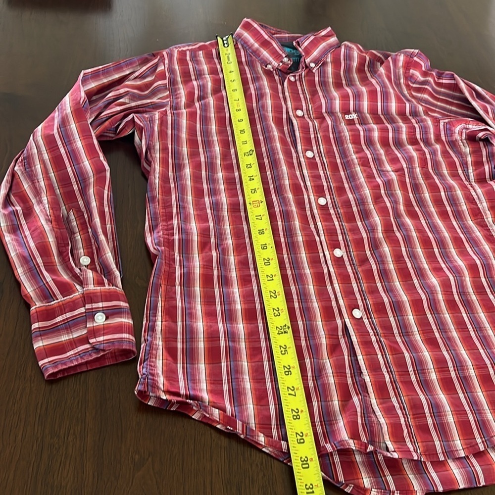 Wrangler 20X Men’s Plaid Button Down Red Shirt Size Large - Picture 6 of 12